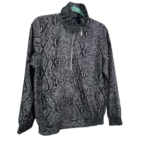 Sunderland Women’s Leopard Long Sleeve High Neck Cinched Bottom WindBreaker sz S - Picture 5 of 10